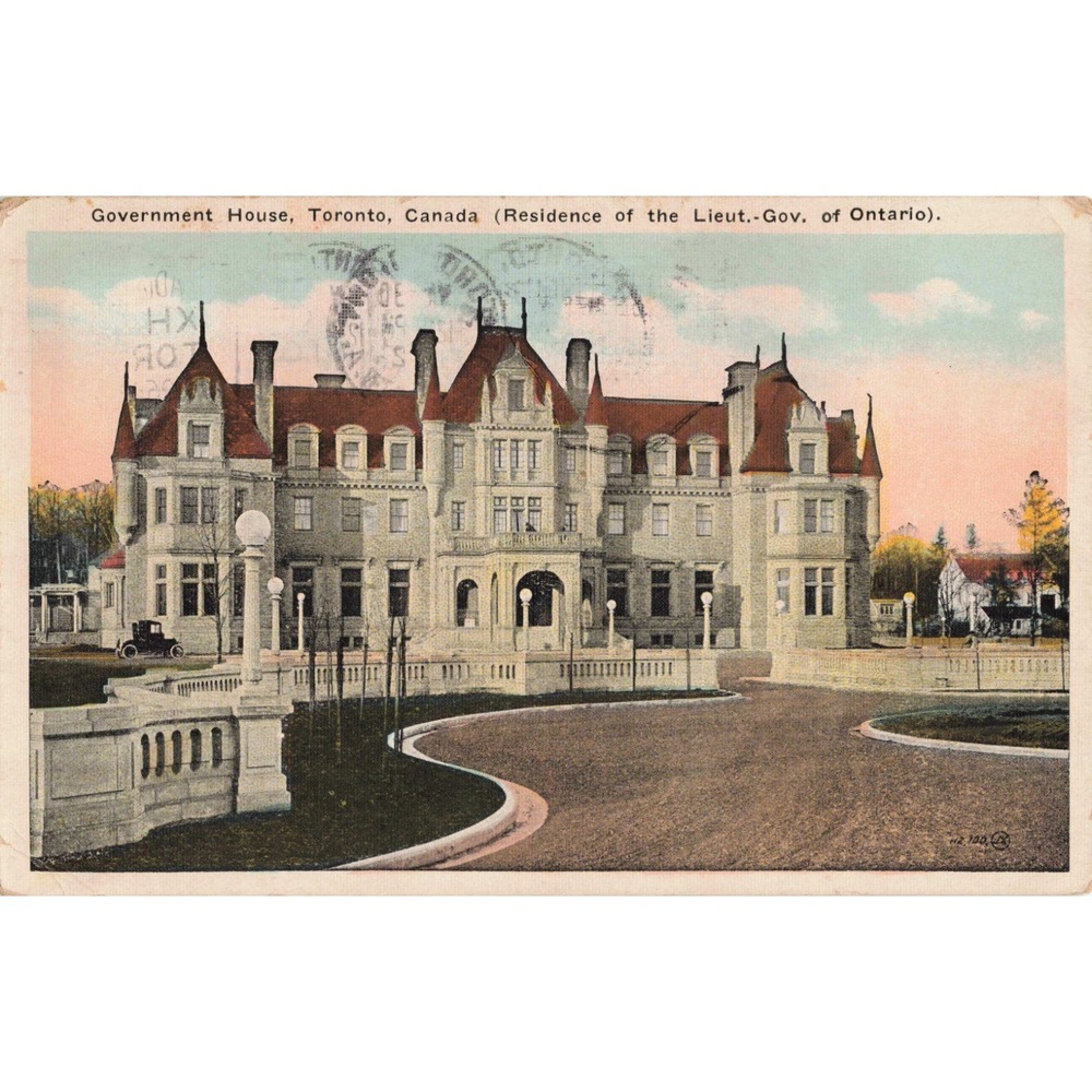 Toronto Ontario Canada Government House Lieut Governor Residence Vtg Postcard